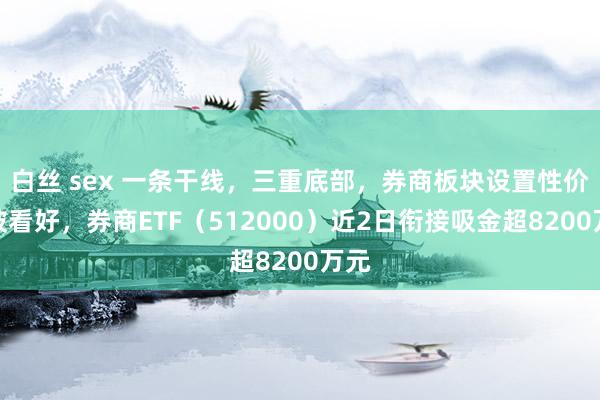 白丝 sex 一条干线，三重底部，券商板块设置性价比被看好，券商ETF（512000）近2日衔接吸金超8200万元