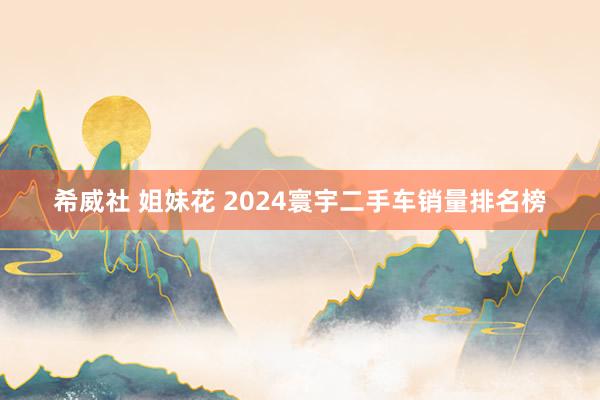 希威社 姐妹花 2024寰宇二手车销量排名榜