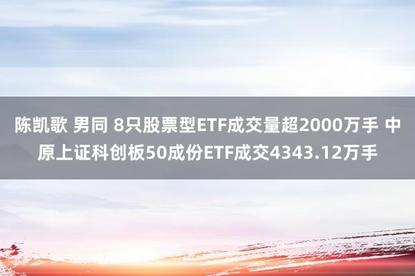 陈凯歌 男同 8只股票型ETF成交量超2000万手 中原上证科创板50成份ETF成交4343.12万手