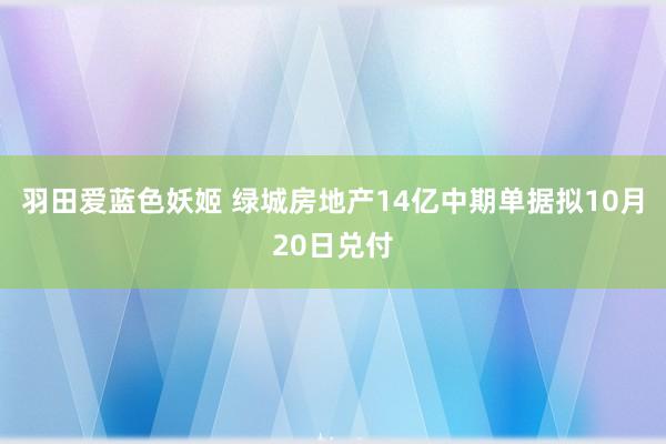 羽田爱蓝色妖姬 绿城房地产14亿中期单据拟10月20日兑付