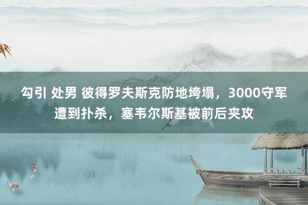 勾引 处男 彼得罗夫斯克防地垮塌，3000守军遭到扑杀，塞韦尔斯基被前后夹攻