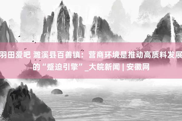 羽田爱吧 濉溪县百善镇：营商环境是推动高质料发展的“蹙迫引擎”_大皖新闻 | 安徽网