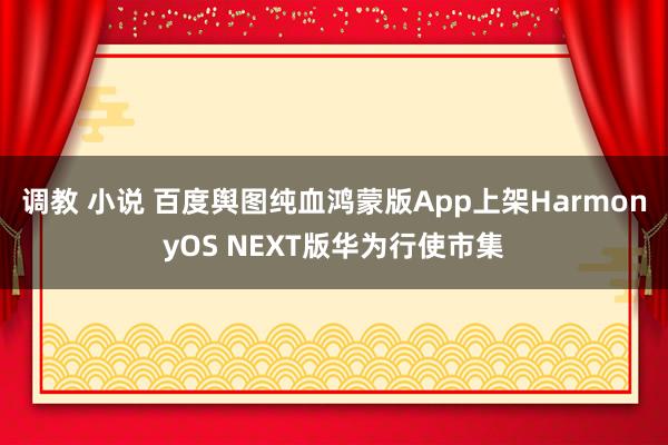 调教 小说 百度舆图纯血鸿蒙版App上架HarmonyOS NEXT版华为行使市集