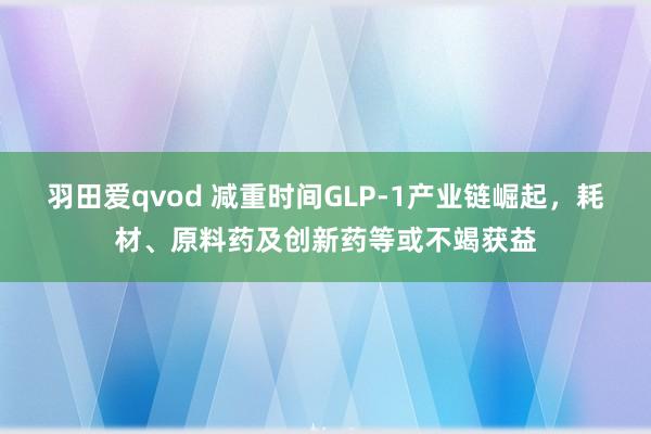 羽田爱qvod 减重时间GLP-1产业链崛起，耗材、原料药及创新药等或不竭获益