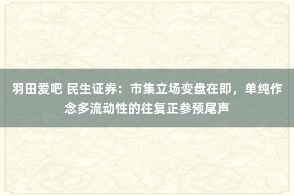 羽田爱吧 民生证券：市集立场变盘在即，单纯作念多流动性的往复正参预尾声