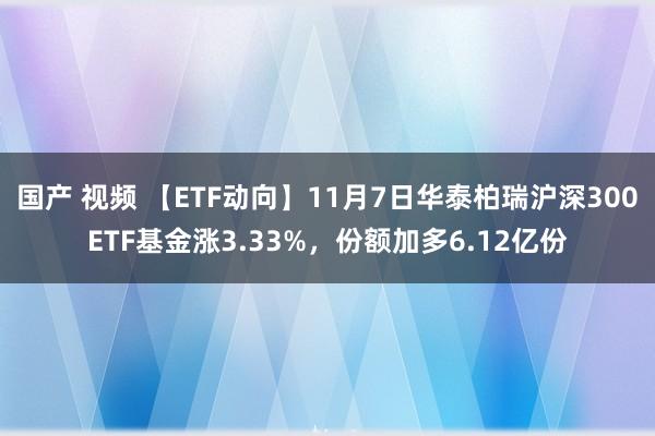 国产 视频 【ETF动向】11月7日华泰柏瑞沪深300ETF基金涨3.33%，份额加多6.12亿份