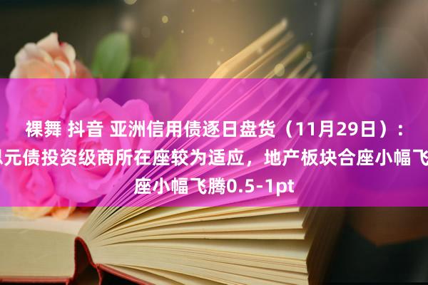 裸舞 抖音 亚洲信用债逐日盘货（11月29日）：中资好意思元债投资级商所在座较为适应，地产板块合座小幅飞腾0.5-1pt