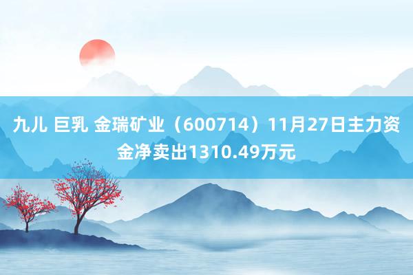 九儿 巨乳 金瑞矿业（600714）11月27日主力资金净卖出1310.49万元