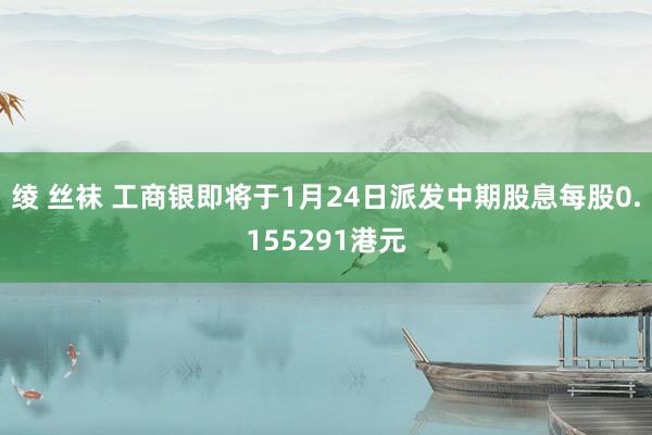 绫 丝袜 工商银即将于1月24日派发中期股息每股0.155291港元