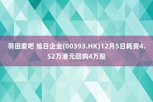 羽田爱吧 旭日企业(00393.HK)12月5日耗资4.52万港元回购4万股