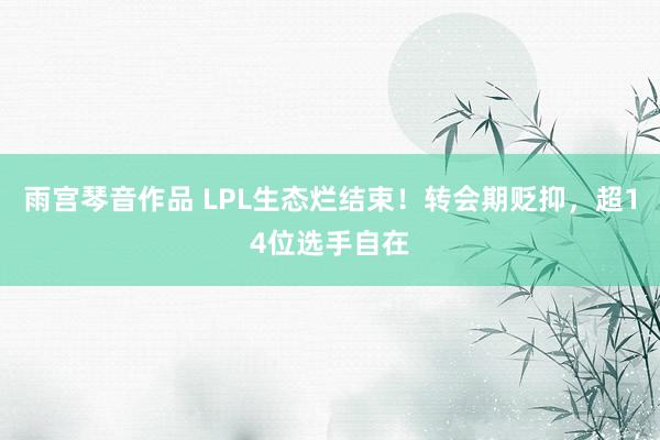 雨宫琴音作品 LPL生态烂结束！转会期贬抑，超14位选手自在