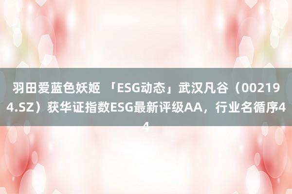 羽田爱蓝色妖姬 「ESG动态」武汉凡谷（002194.SZ）获华证指数ESG最新评级AA，行业名循序4