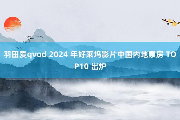 羽田爱qvod 2024 年好莱坞影片中国内地票房 TOP10 出炉