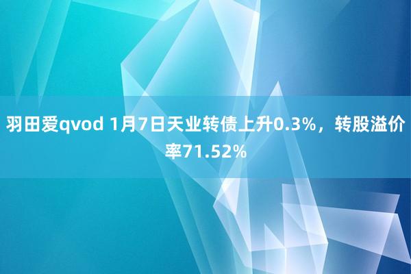 羽田爱qvod 1月7日天业转债上升0.3%，转股溢价率71.52%