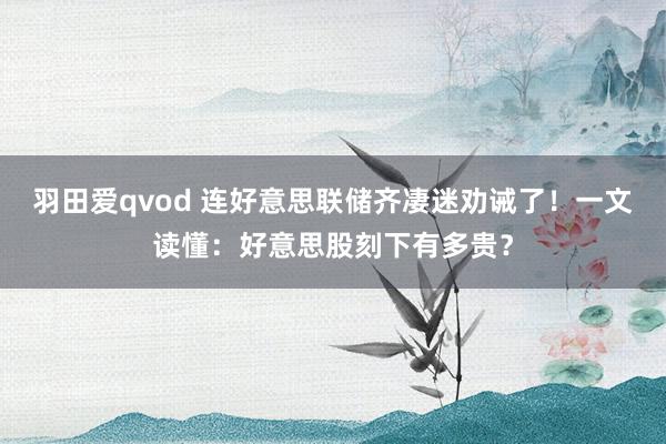 羽田爱qvod 连好意思联储齐凄迷劝诫了！一文读懂：好意思股刻下有多贵？