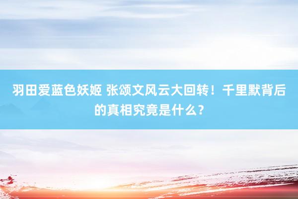 羽田爱蓝色妖姬 张颂文风云大回转！千里默背后的真相究竟是什么？