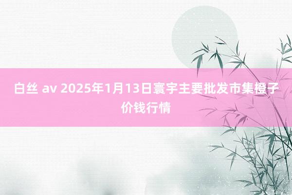 白丝 av 2025年1月13日寰宇主要批发市集橙子价钱行情