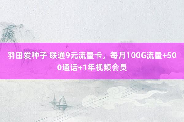 羽田爱种子 联通9元流量卡，每月100G流量+500通话+1年视频会员