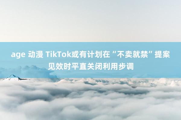 age 动漫 TikTok或有计划在“不卖就禁”提案见效时平直关闭利用步调